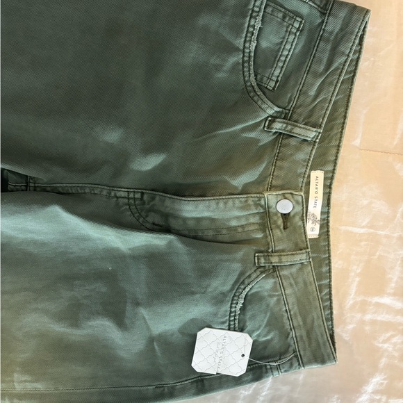 Altar'd State Green Distressed Ankle Jeans - Picture 2 of 3